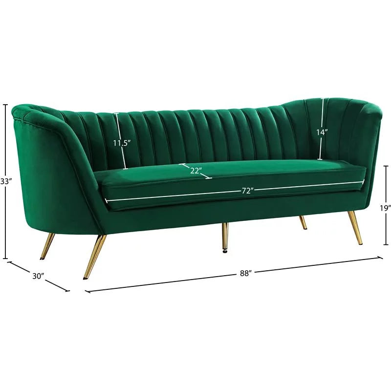 Green Velvet Sofa G5271