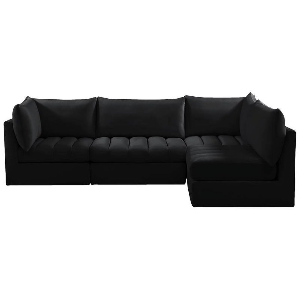 Black Velvet Modular Sectional I503