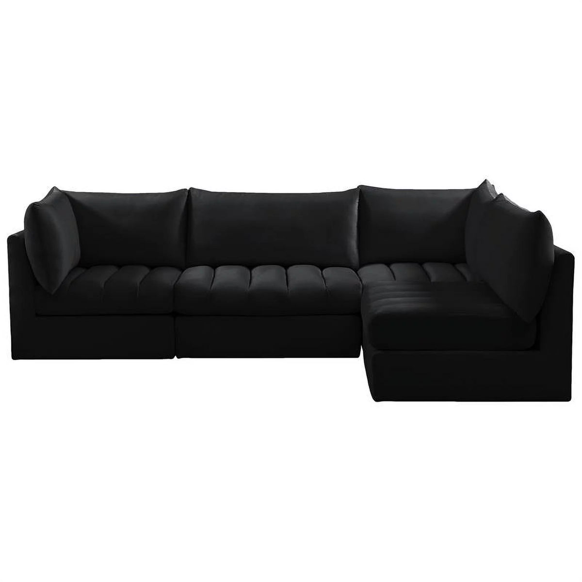 Black Velvet Modular Sectional I503