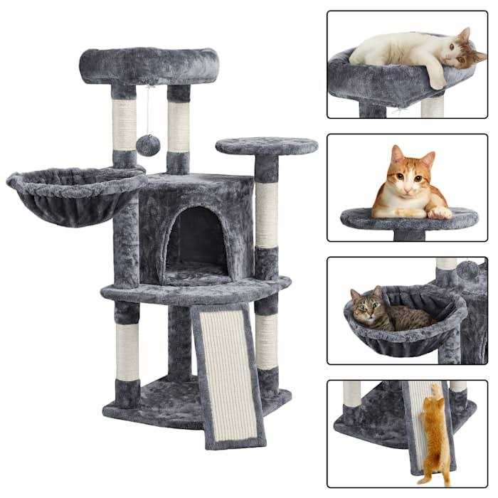 Plush Cat Tree Condo with Basket T393776