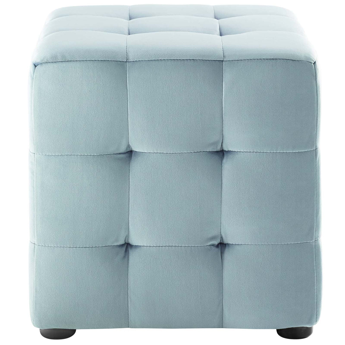 Light Blue Velvet Accent Chair Ottoman E9999