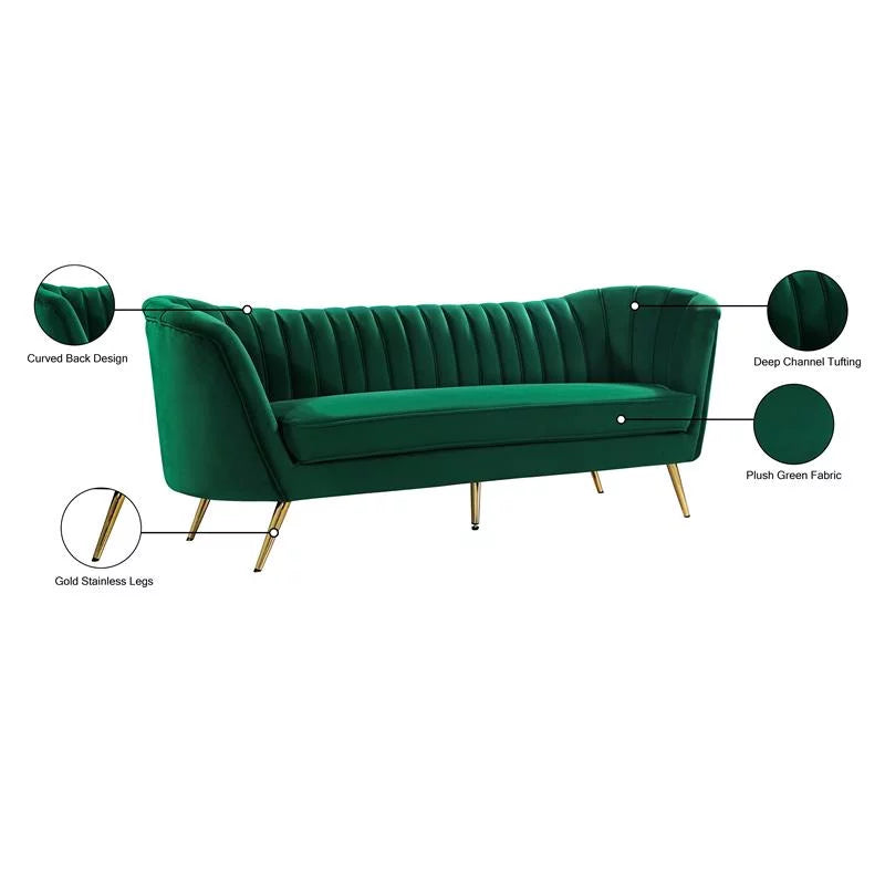 Green Velvet Sofa G5271