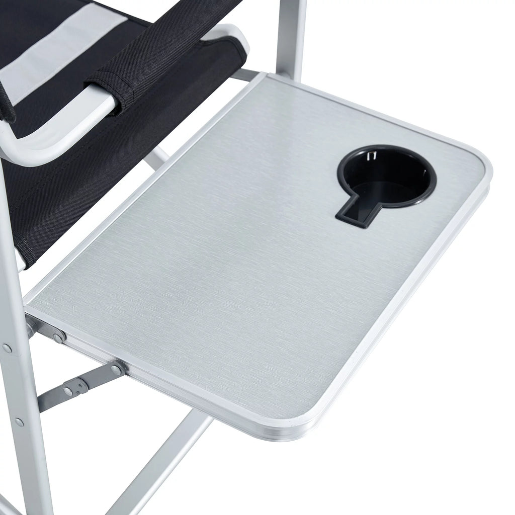 2-piece Padded Folding Oversized Chair with Side Table and Storage Pockets I326686