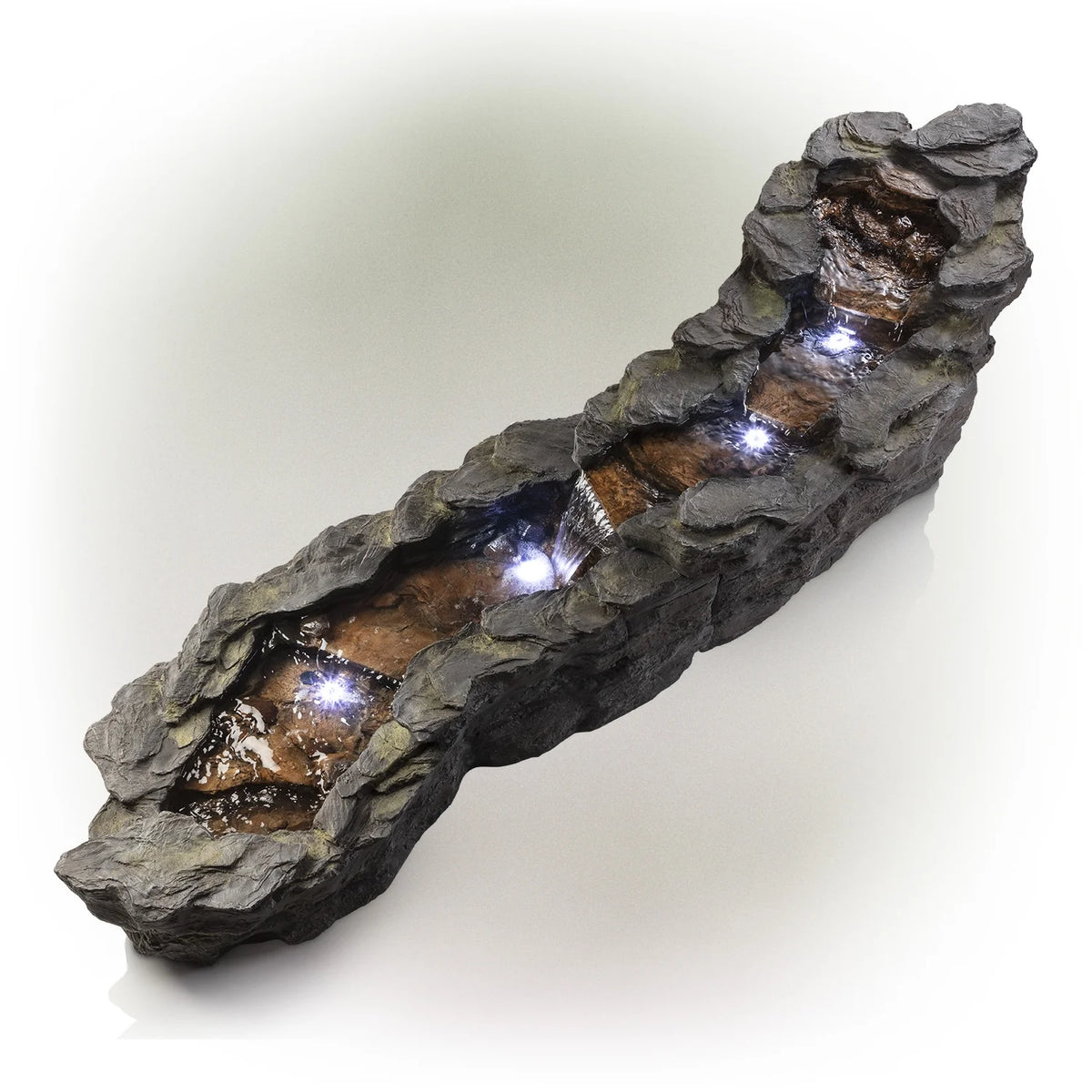 76" Outdoor Tiering Water Fountain with LED Lights Z683508