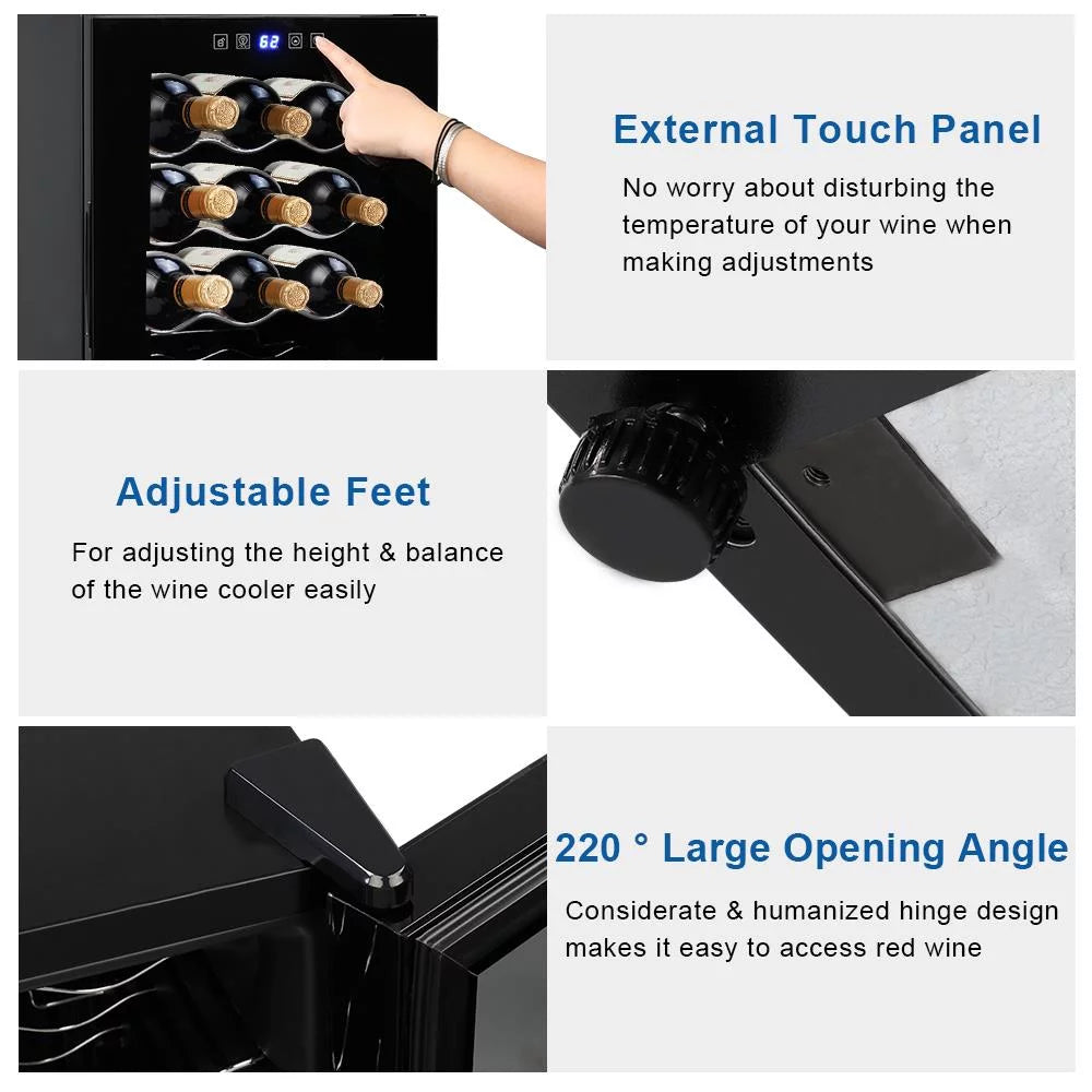 Black 18 Bottle Wine Cooler F45494