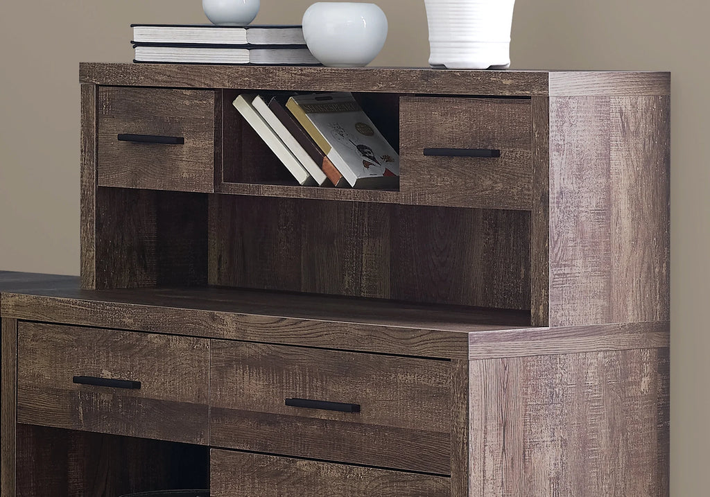 Cedar Brown L-Shaped Computer Desk E97568