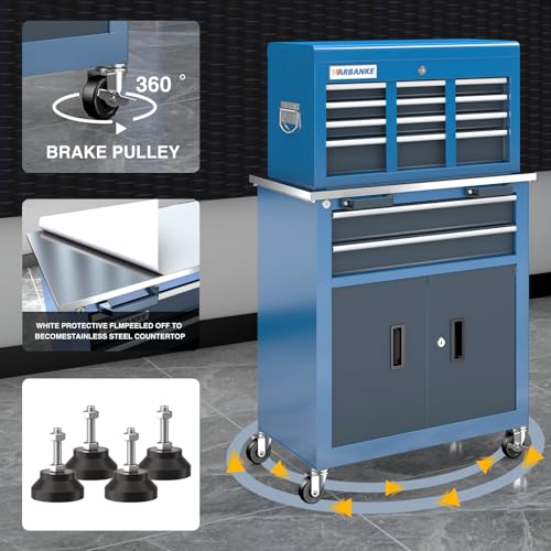 8 Drawer Rolling Tool Chest with Wheels N907