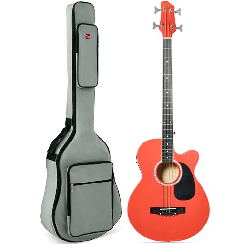 Full Size 4 String Black Acoustic Electric Bass Guitar Z468418