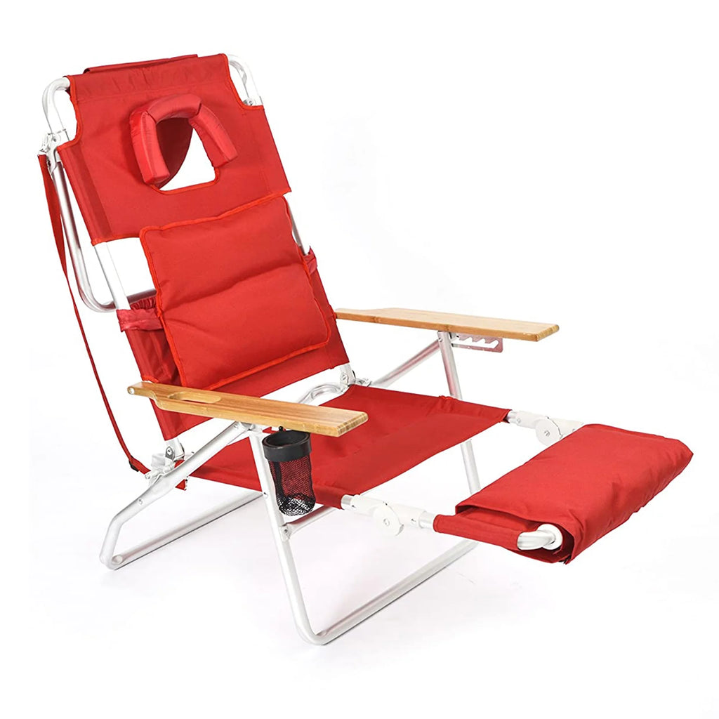 Red Padded Sports Chair with Footrest, 3 Pack H574