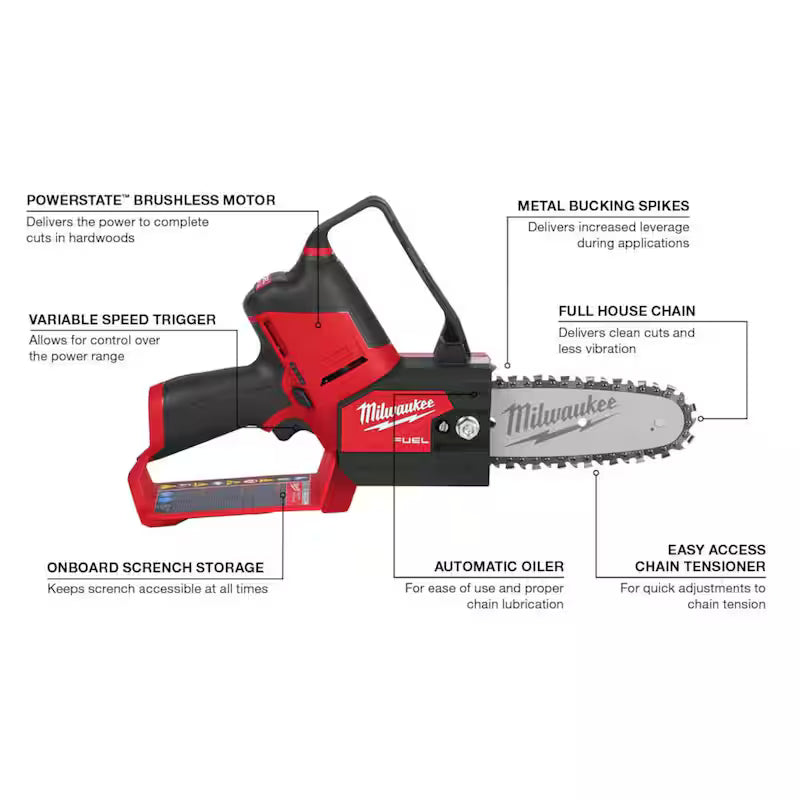 12V Lithium-Ion Brushless 6 in. Chainsaw with Extra Chain J5390