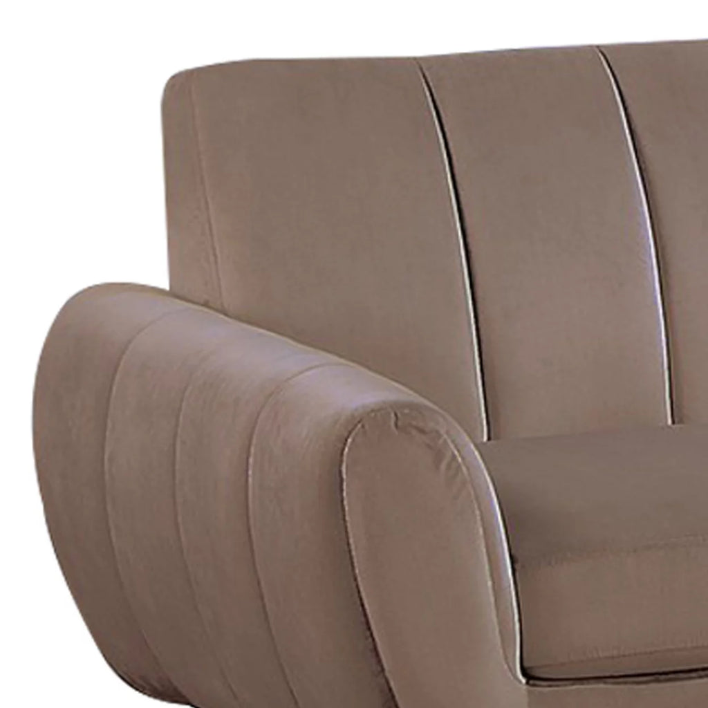 2 Piece Tufted Velvet Sectional Sofa Set N947859