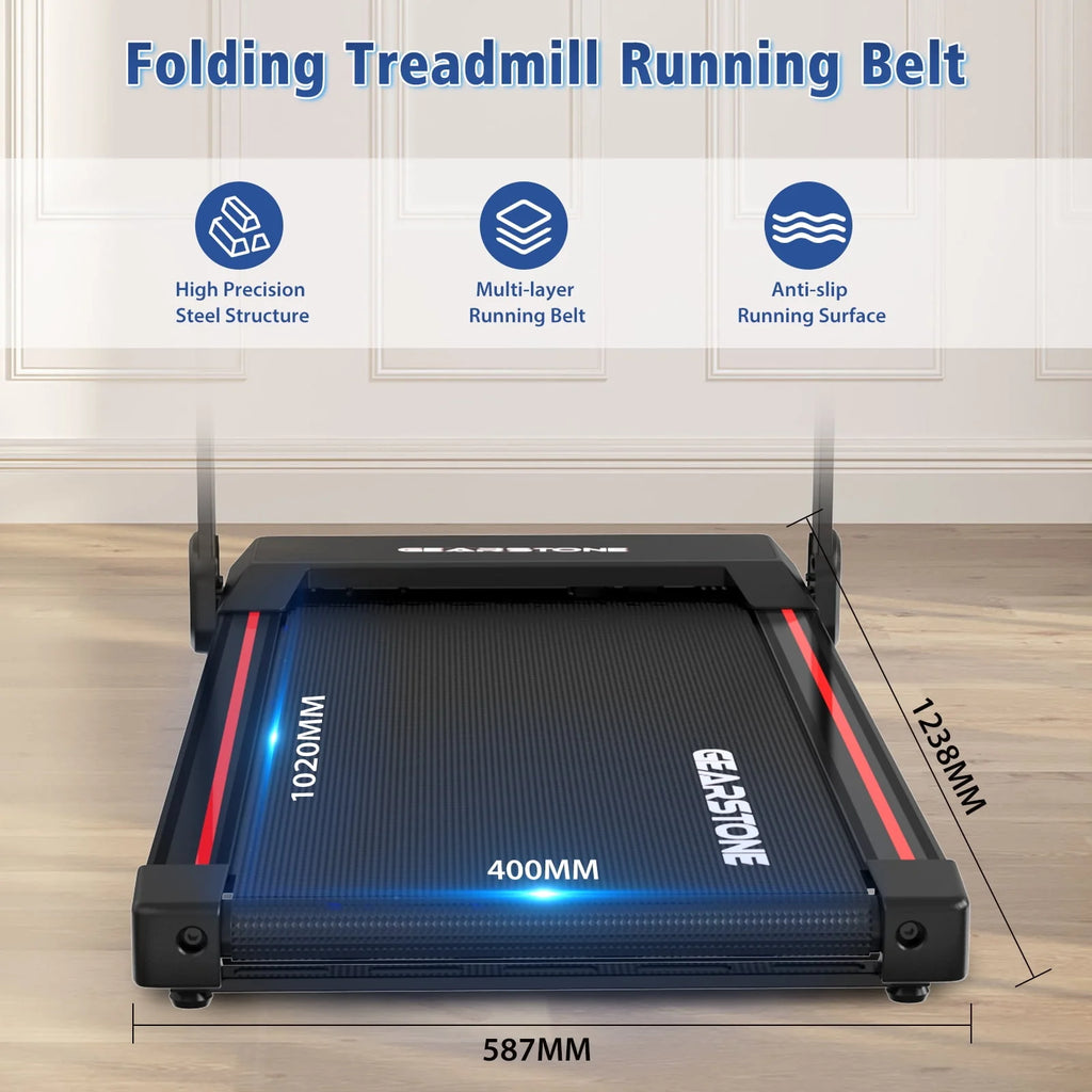Foldable Electric Treadmill with LCD Monitor I755