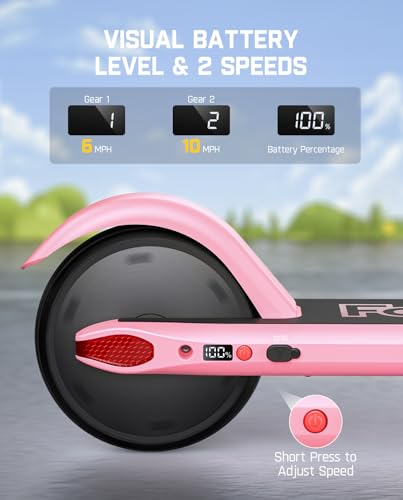 Electric Scooter for Kids 8-12, Adjustable Handlebar, 132 lbs, 40 mins, 5 Miles Range U439392