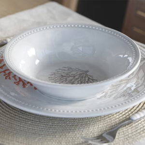 Melamine Deep Plate Coral 6 Pcs Q371