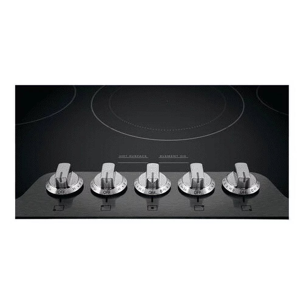 36 Electric Cooktop with 5 Elements Ceramic Glass Stainless Steel M569