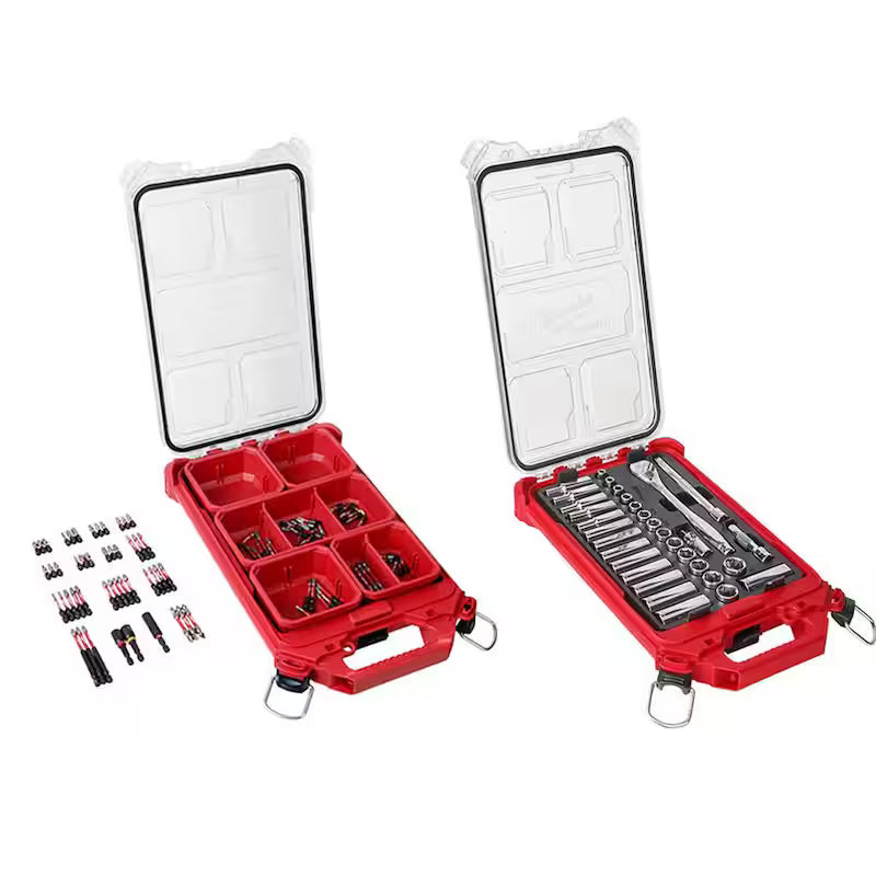 3/8 in. Drive Metric Ratchet and Socket Mechanics Tool Set and Driver Bit Set with Cases (132-Piece) Q520946