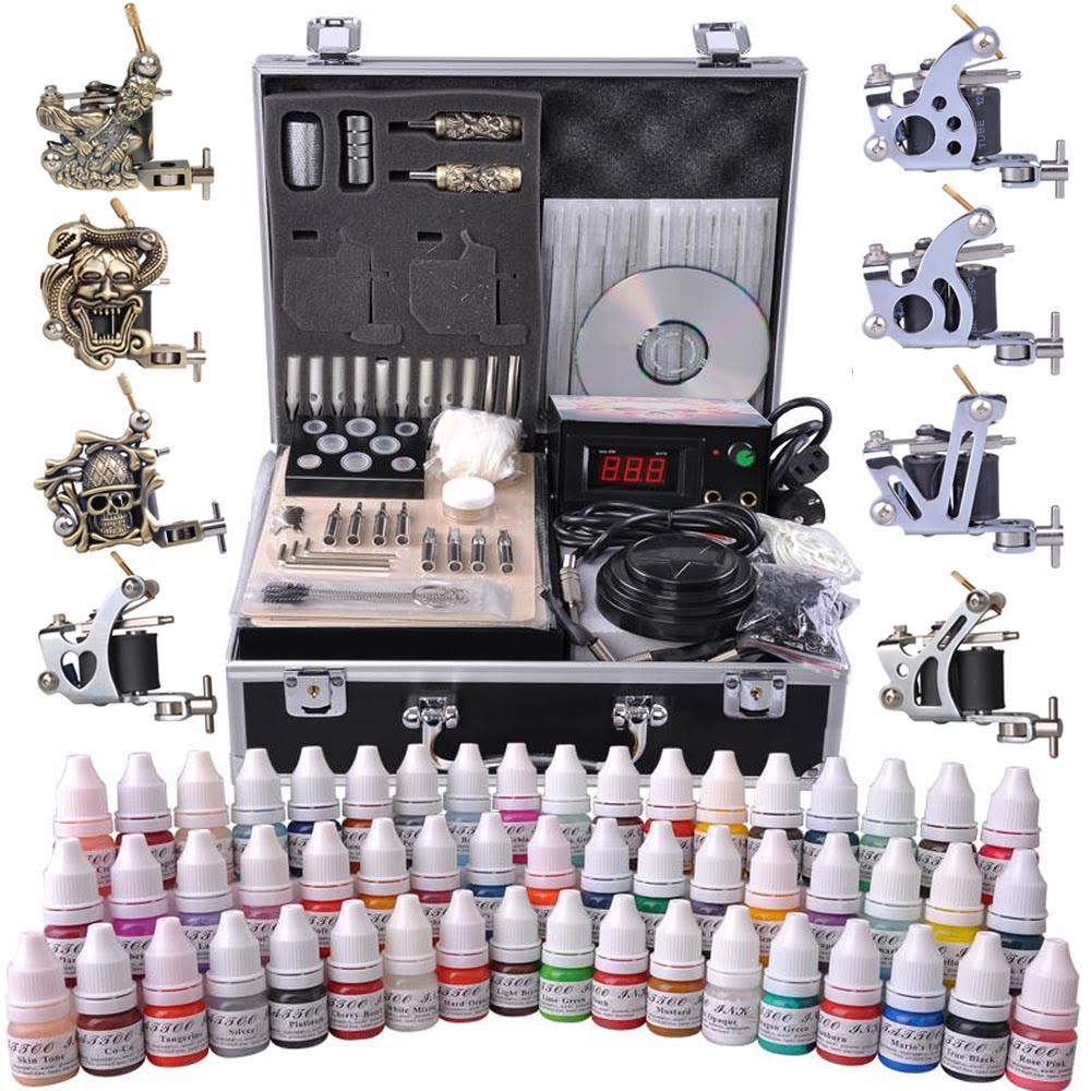 54 Color Ink 8 Machine Tattoo Kit Z823