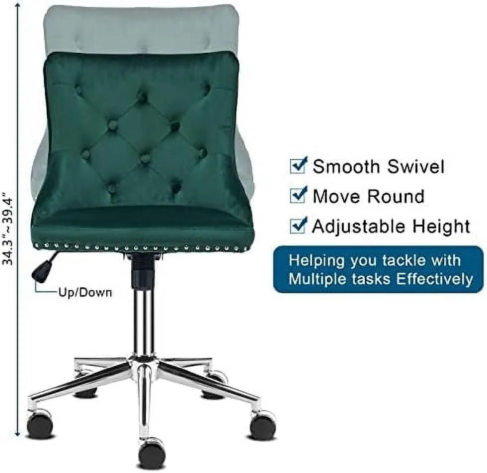 Microfiber Rustic Swivel Desk Chair with Wheels B128159