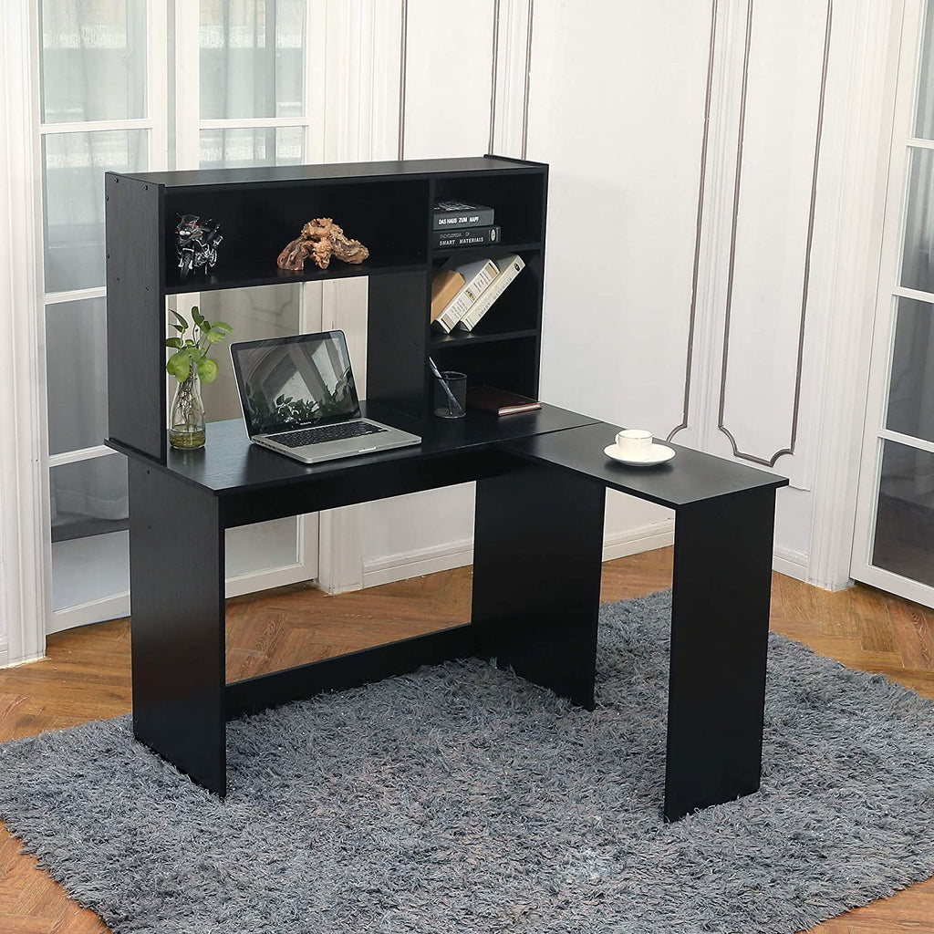 L Shaped Computer Desk with Hutch K960