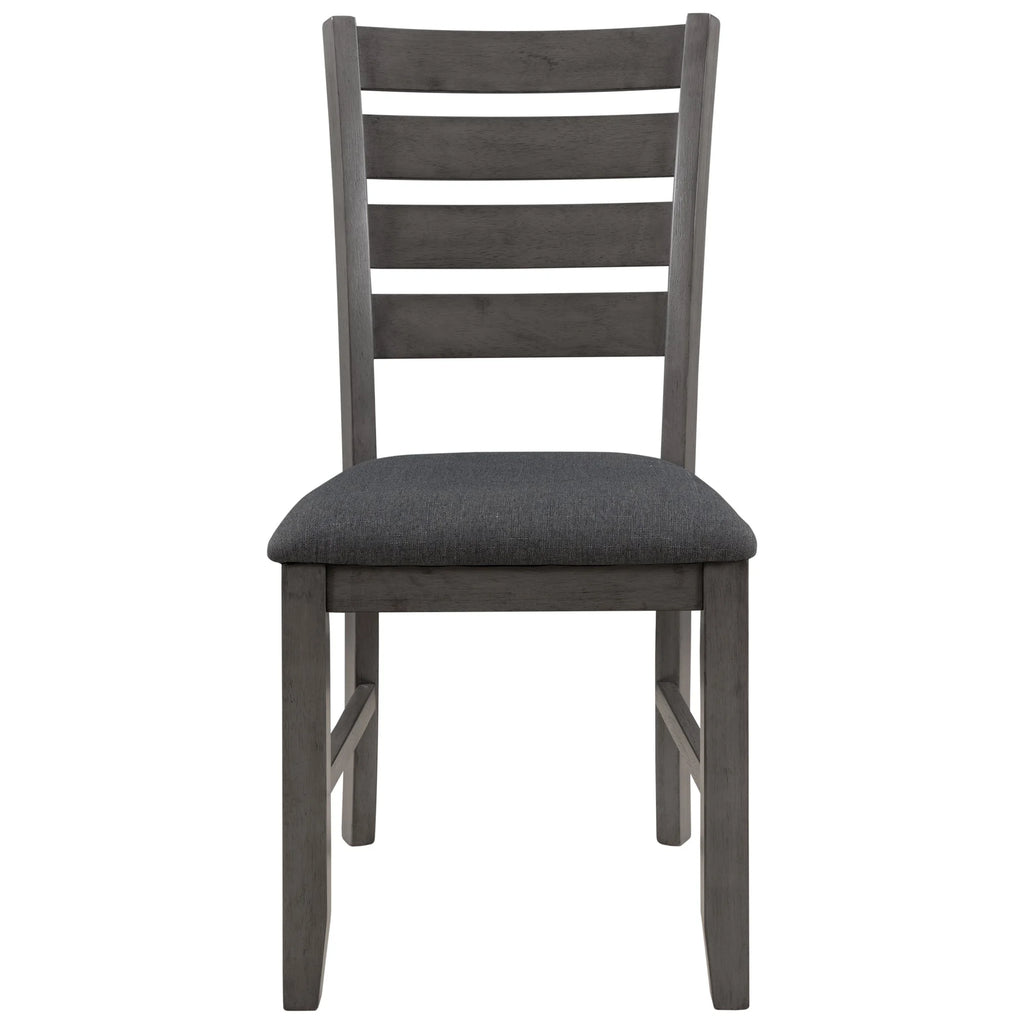 Rustic Wood Dining Table and Chairs Set of 6 Gray P509615