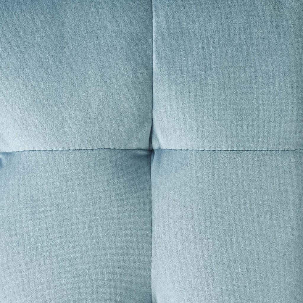 Light Blue Velvet Accent Chair Ottoman E9999