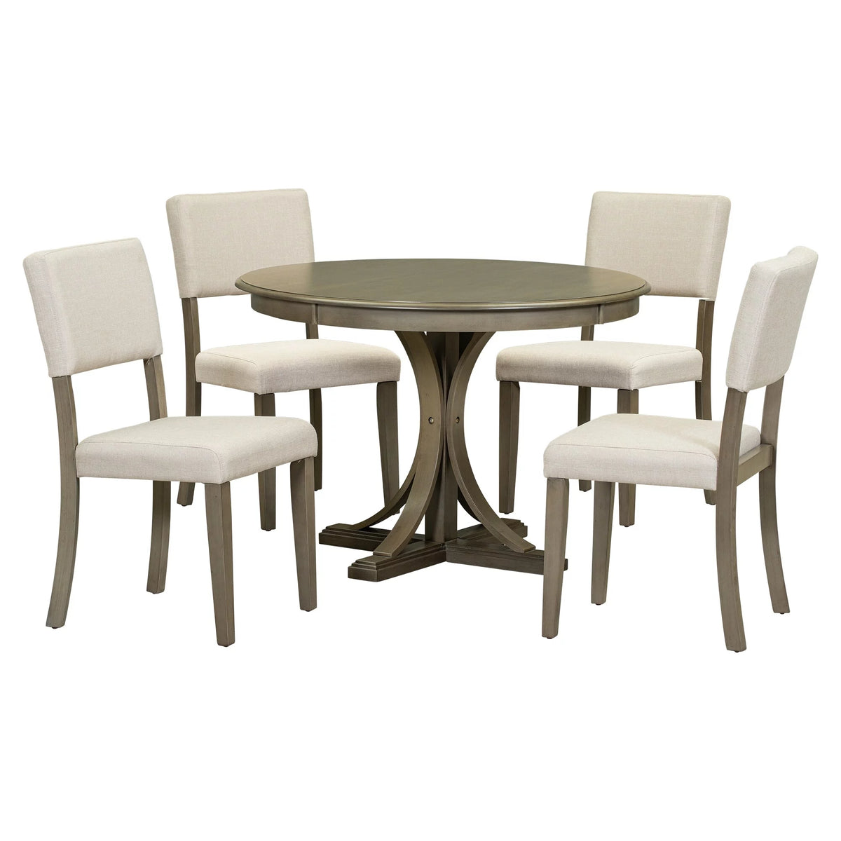 5-Piece Round Dining Table Set with Chairs K32101