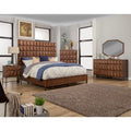 Antique Brown Wood 6 Drawer Dresser J21674