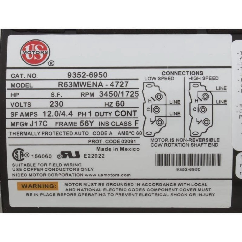3 HP Dual Speed 230V Spa Pump U76703