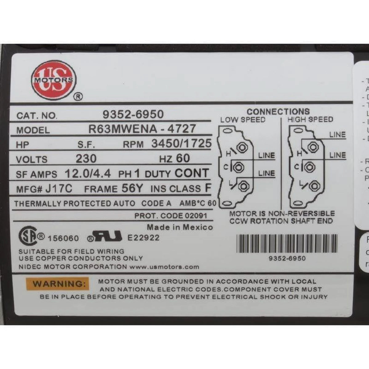 3 HP Dual Speed 230V Spa Pump U76703