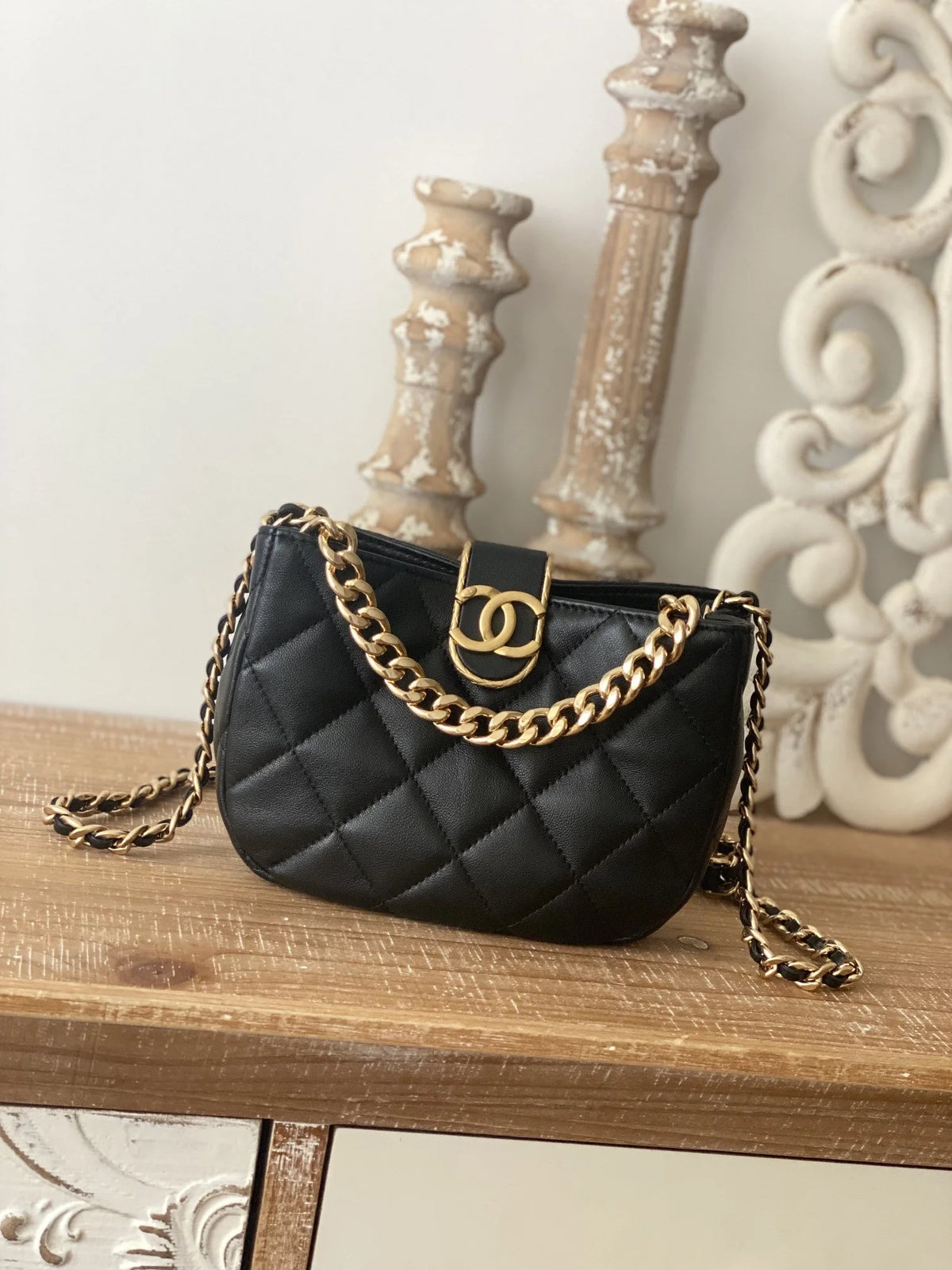 Small Hobo Bag Black I509