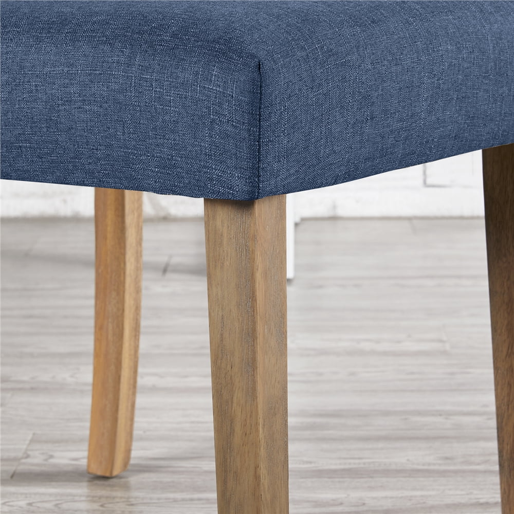 Blue Fabric Upholstered Dining Chair Set of 2 K8123