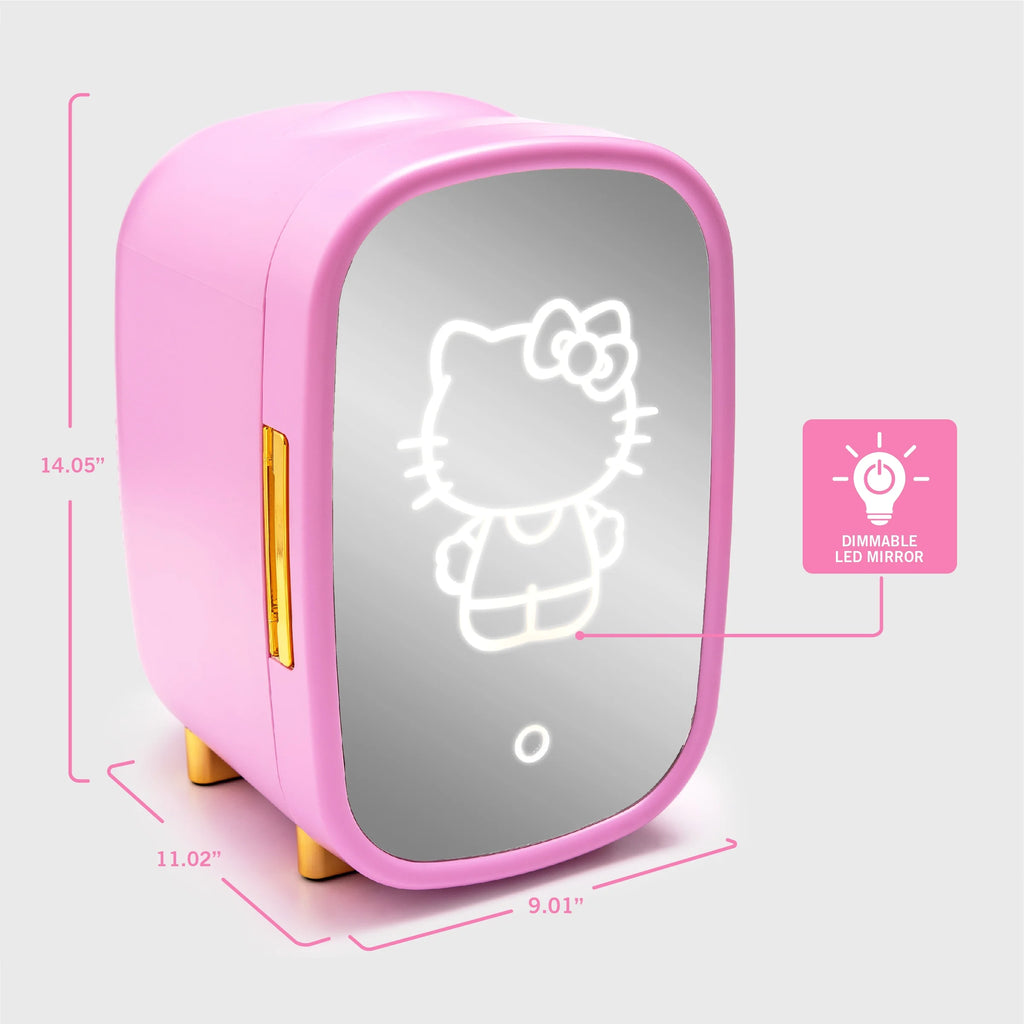 Pink Mini Fridge 7L with Light Up Mirror U495