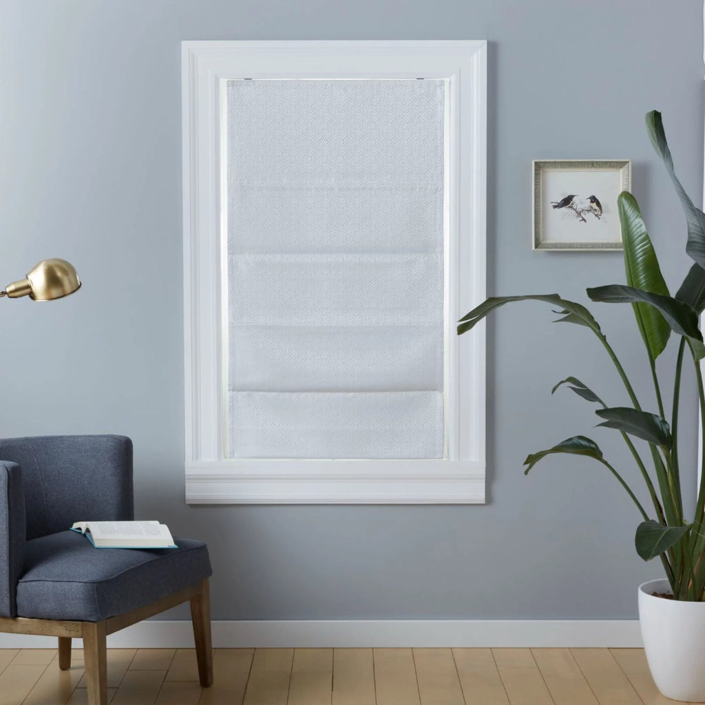 White Blackout Roman Shade N510
