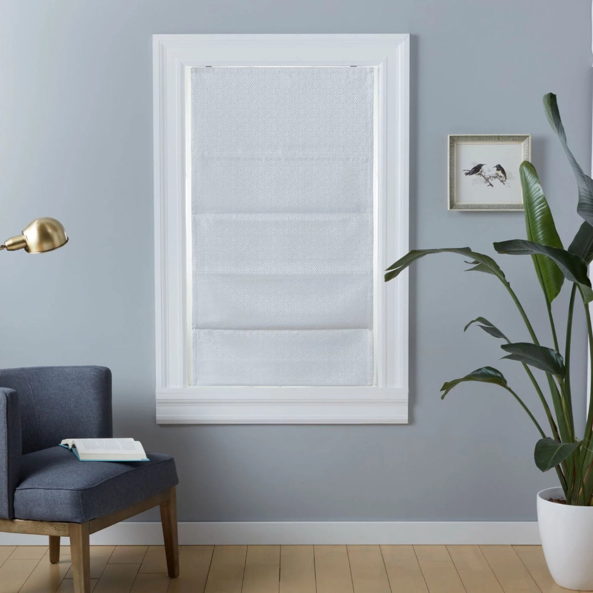White Blackout Roman Shade N510