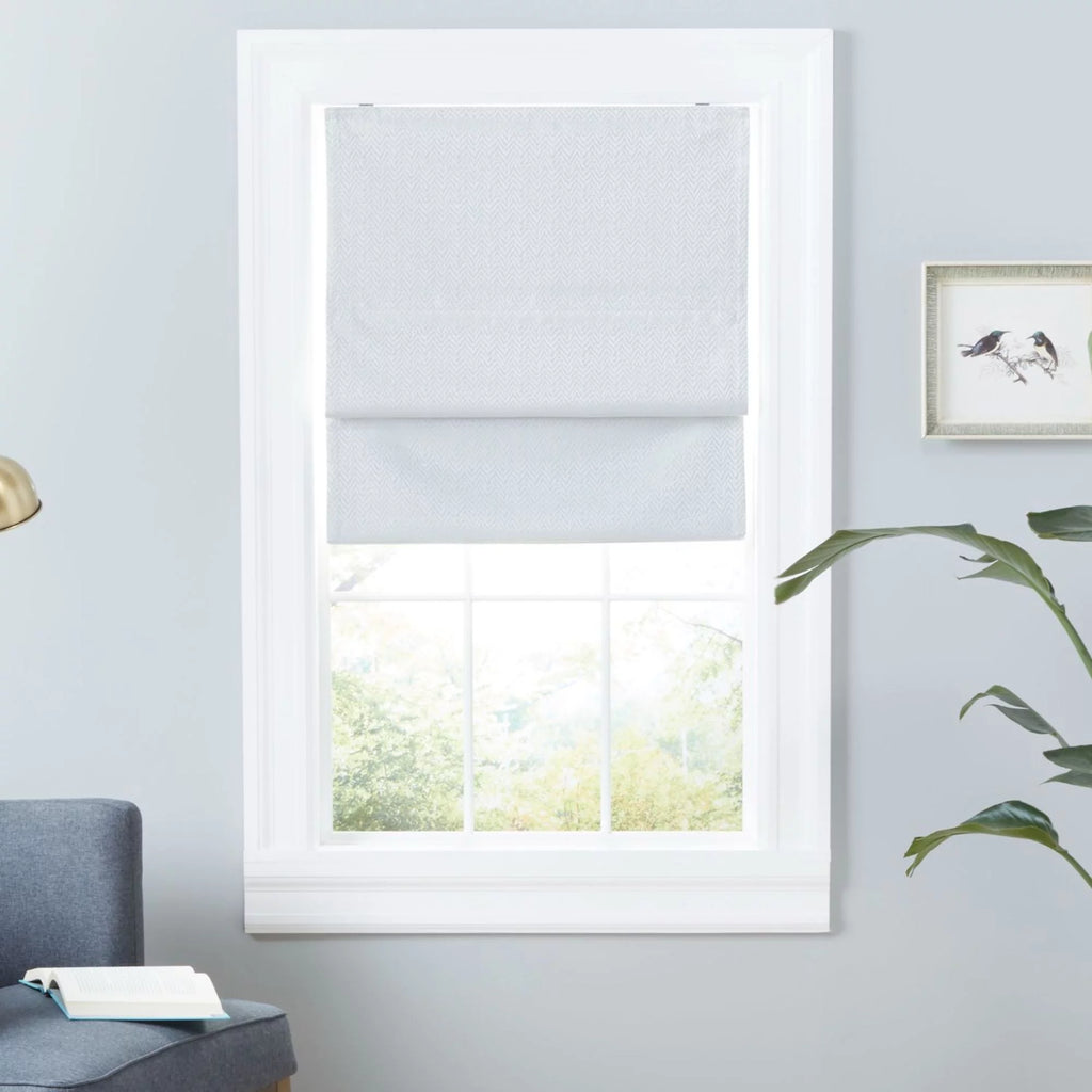 White Blackout Roman Shade N510