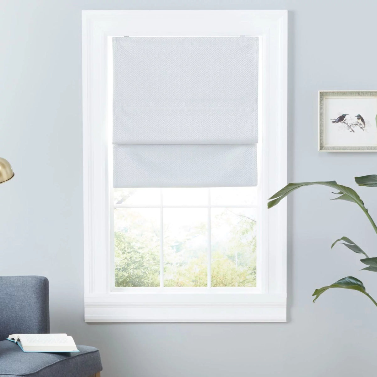 White Blackout Roman Shade N510