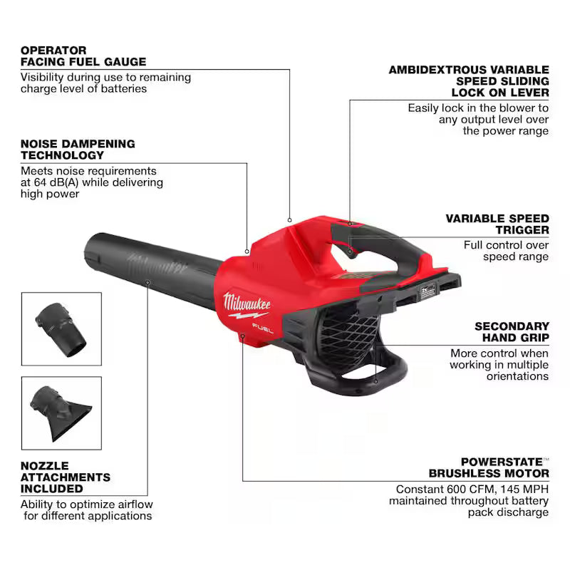 18V Lithium-Ion Cordless Handheld Blower with Hedge Trimmer L7121
