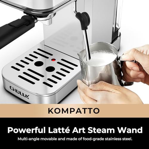 Slim 20 Bar Semi Automatic Espresso Machine with Milk Frother V254