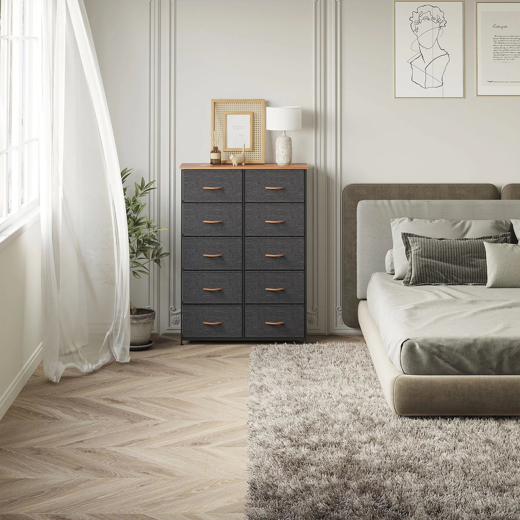 10 Drawer Fabric Storage Dresser Z434