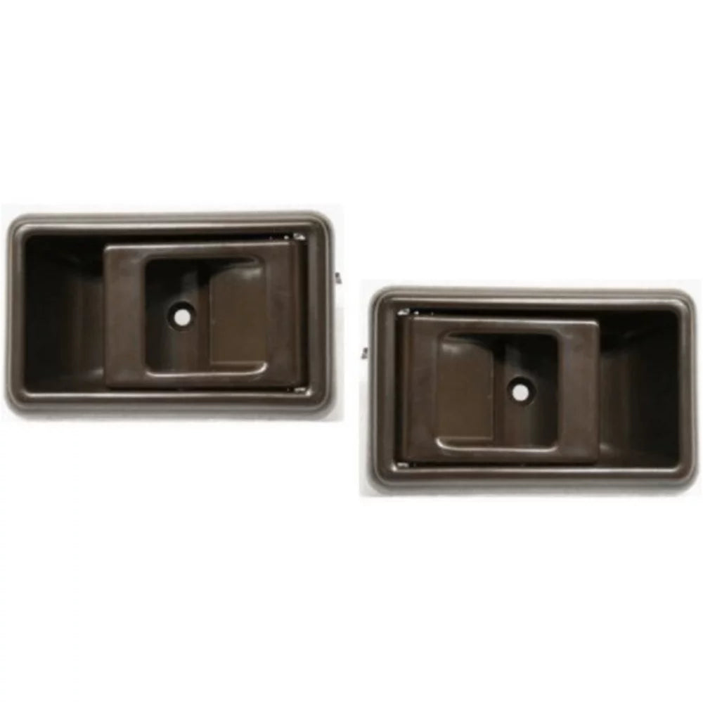 Textured Brown Door Handle Set 2-Pcs I797864