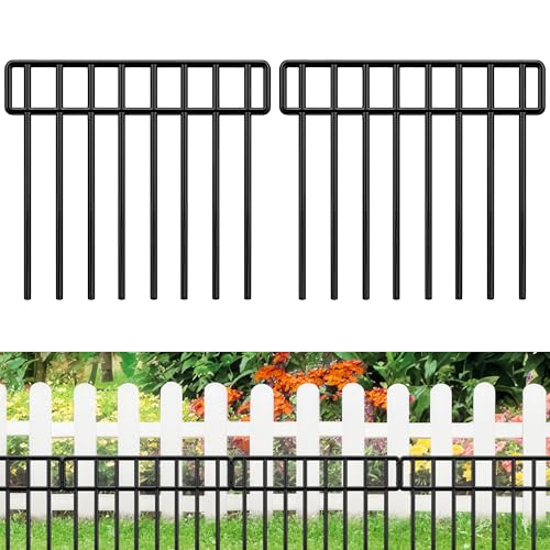 20Ft x 13Inch Animal Barrier, 14 Pack Decorative Garden Fence Panels, Rustproof Metal, No Dig Fence with Ground Stakes J9942
