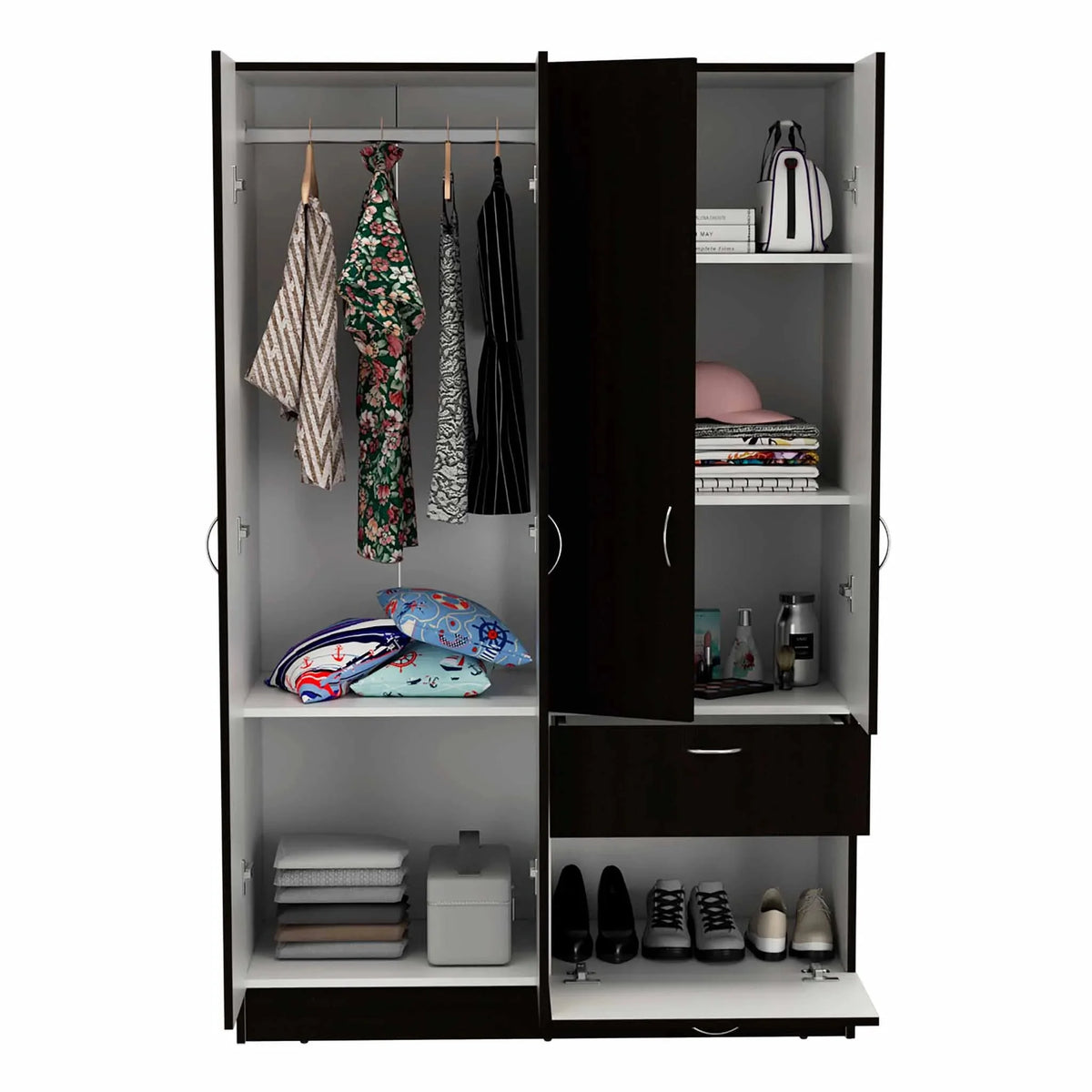 Black White Armoire C617
