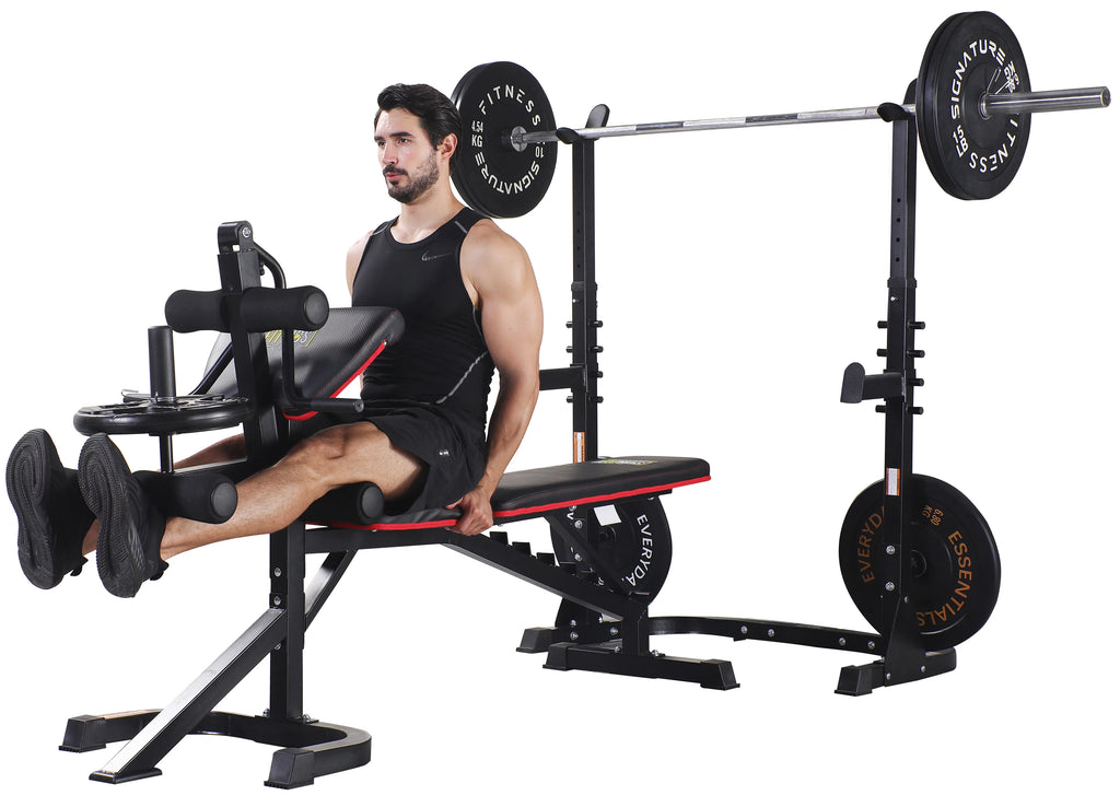 Adjustable Olympic Workout Bench with Squat Rack J73775