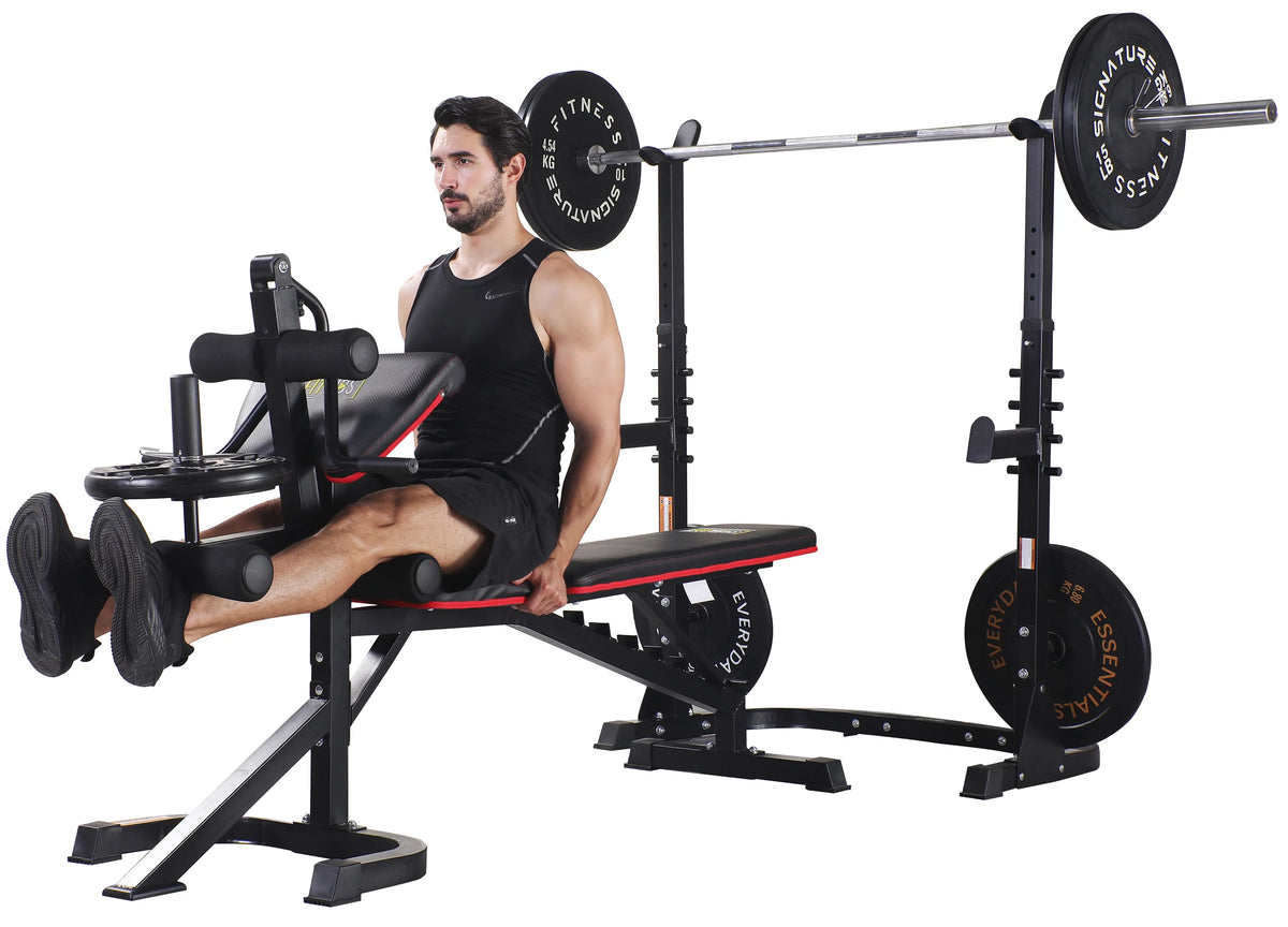 Adjustable Olympic Workout Bench with Squat Rack J73775