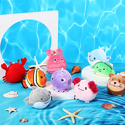 9 Pcs Mini Sealife Stuffed Animals 3.15 Inch Soft Plushies V31315