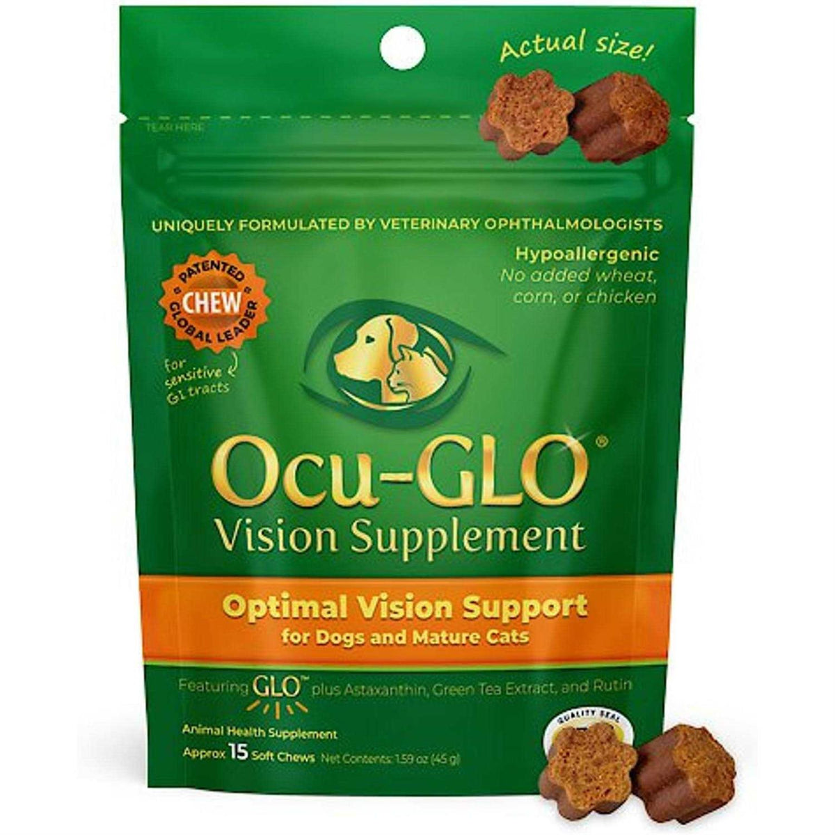 Vision Supplement Chewables for Dogs and Cats F9473