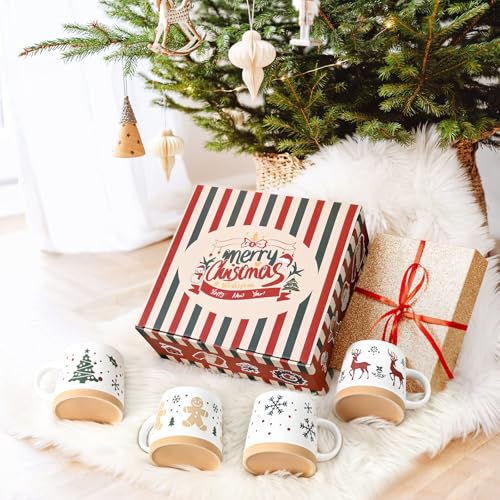 Set of 4 Christmas Mugs 14 Oz X19513