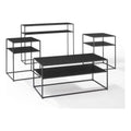 4Pc Matte Black Coffee Table Set M407