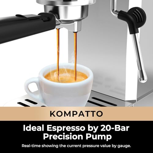 Slim 20 Bar Semi Automatic Espresso Machine with Milk Frother V254