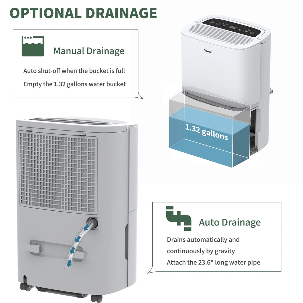 120-Pint Dehumidifier with Drain Hose W7655